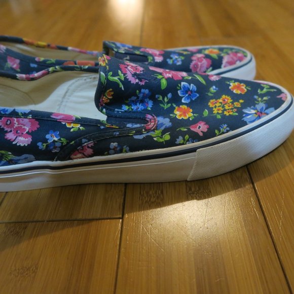 Polo Ralph Lauren Mytton Navy Floral Canvas Men\'s Sneakers Size 10 D main image 7